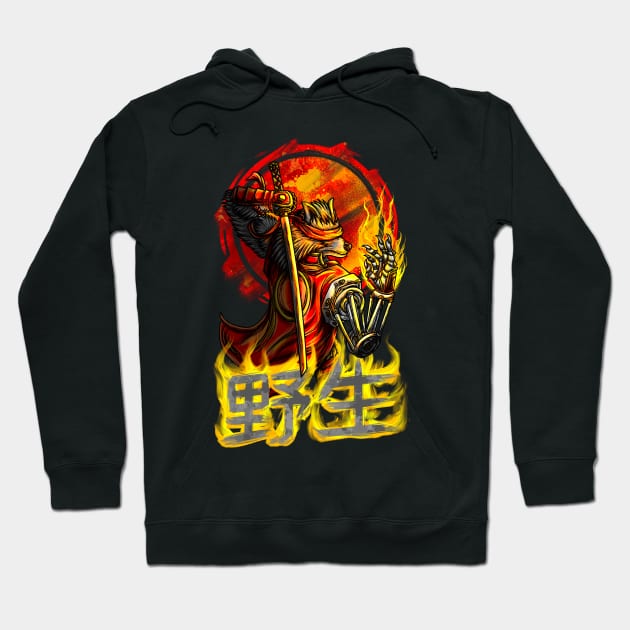 Fire Warrior Hoodie by Migite Art